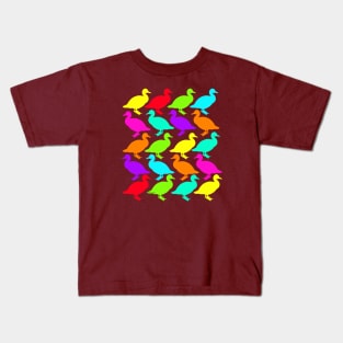 Colourful Geese walking Kids T-Shirt